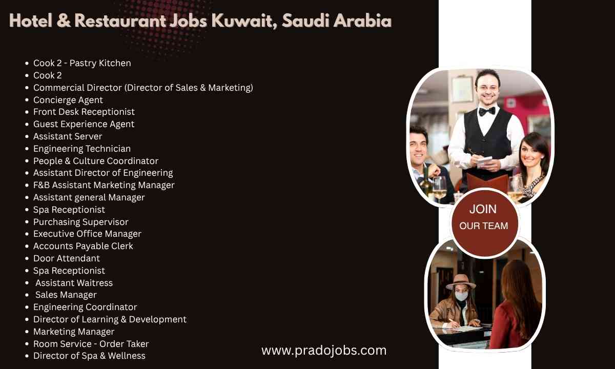 Hotel & Restaurant Jobs Kuwait, Saudi Arabia