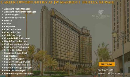 Career Opportunities at JW Marriott Hotels, Kuwait